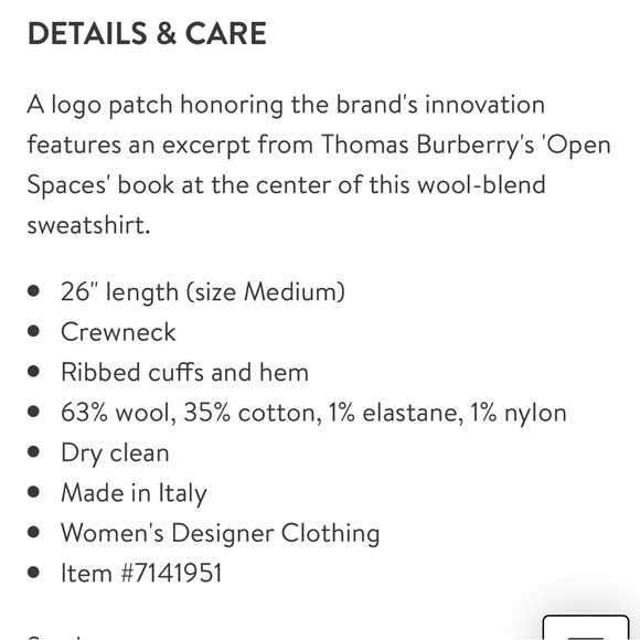 NWT Burberry Taryn Sweatshirt - Picture 3 of 6